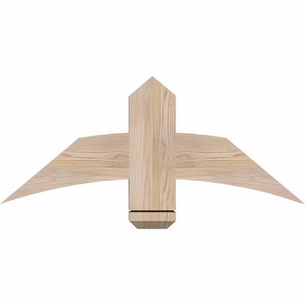 Ekena Millwork Bellingham Smooth Timber Gable Bracket, Douglas Fir, 36"W x 15"H x 3 1/2"D x 5 1/2"F, 10/12 Pitch GBW036X15X0406BEL00SDF - main